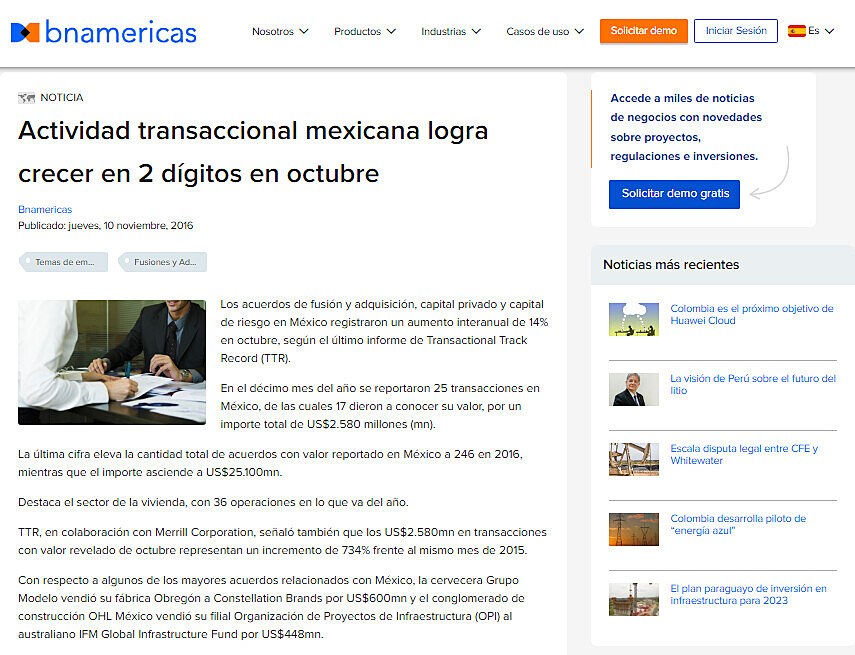 Actividad transaccional mexicana logra crecer en 2 dgitos en octubre